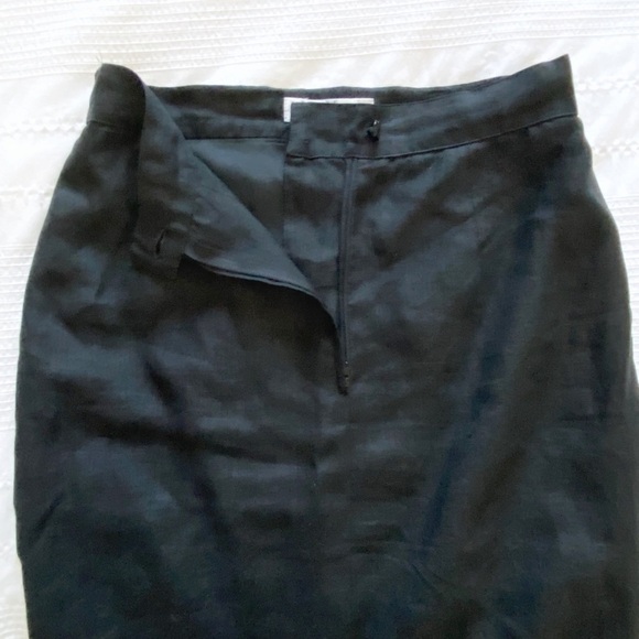 MAXMARA 100% LINEN BLACK HIGH RISE HIGH WAIST PENCIL SKIRT - 8 - Picture 7 of 9